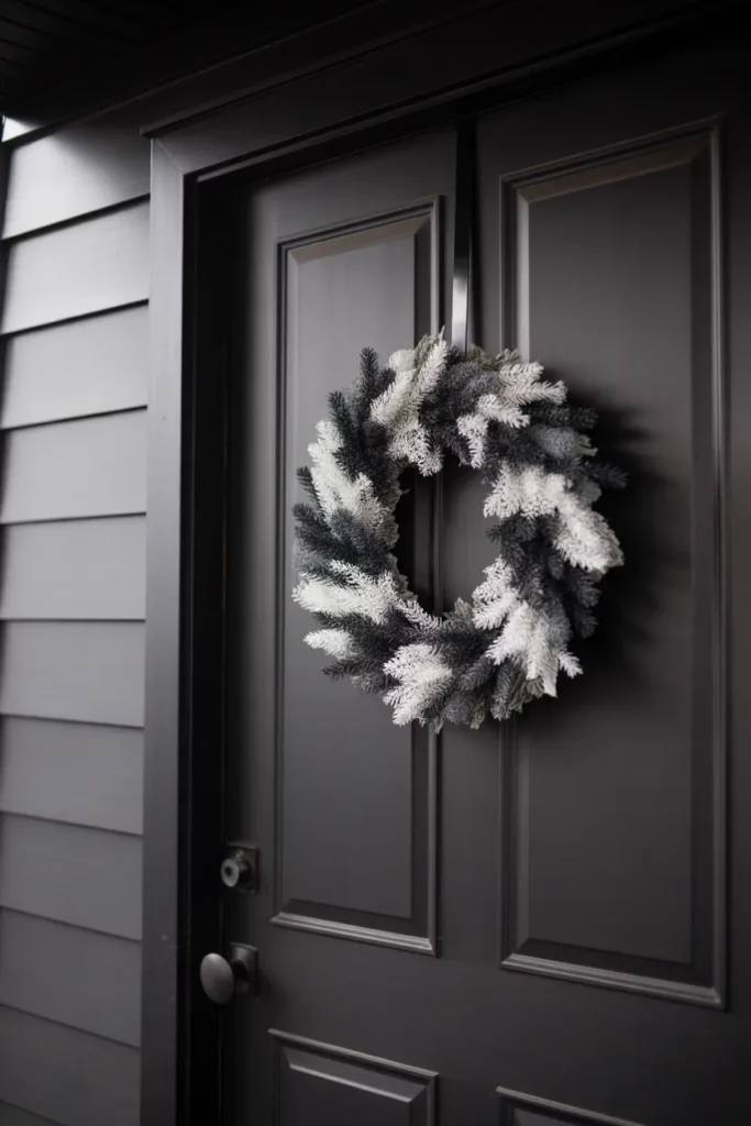 Black-and-White Wreath