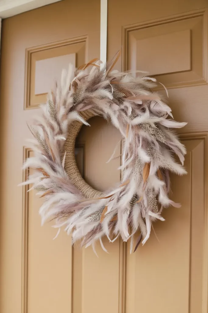 Boho Feather Wreath