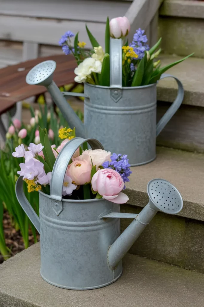 Cottage-Style Watering Cans