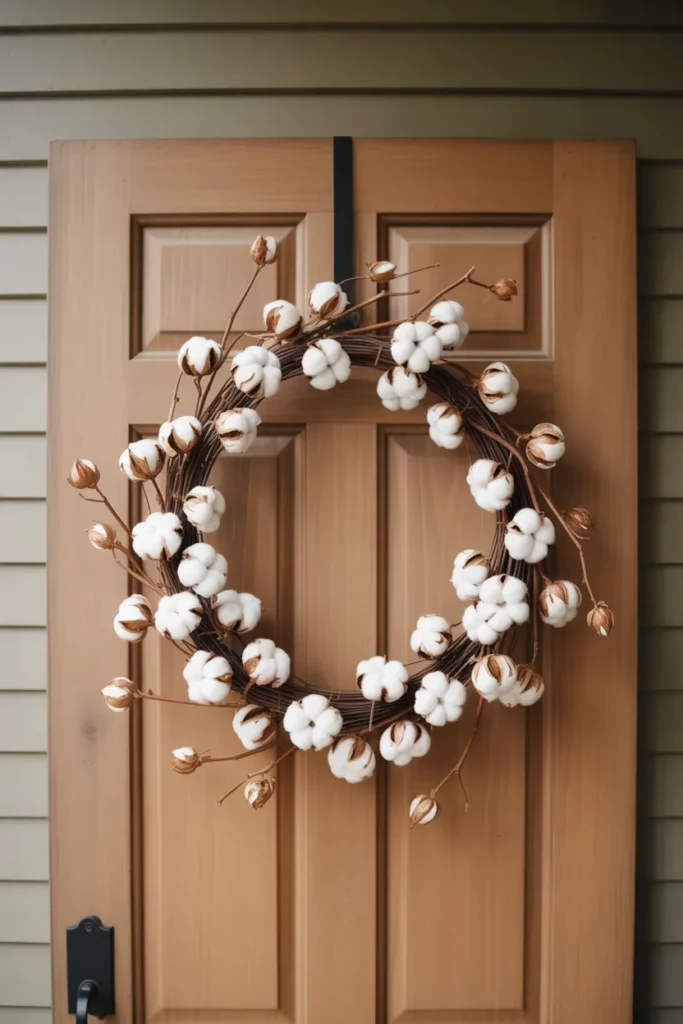 Farmhouse Cotton Wreath