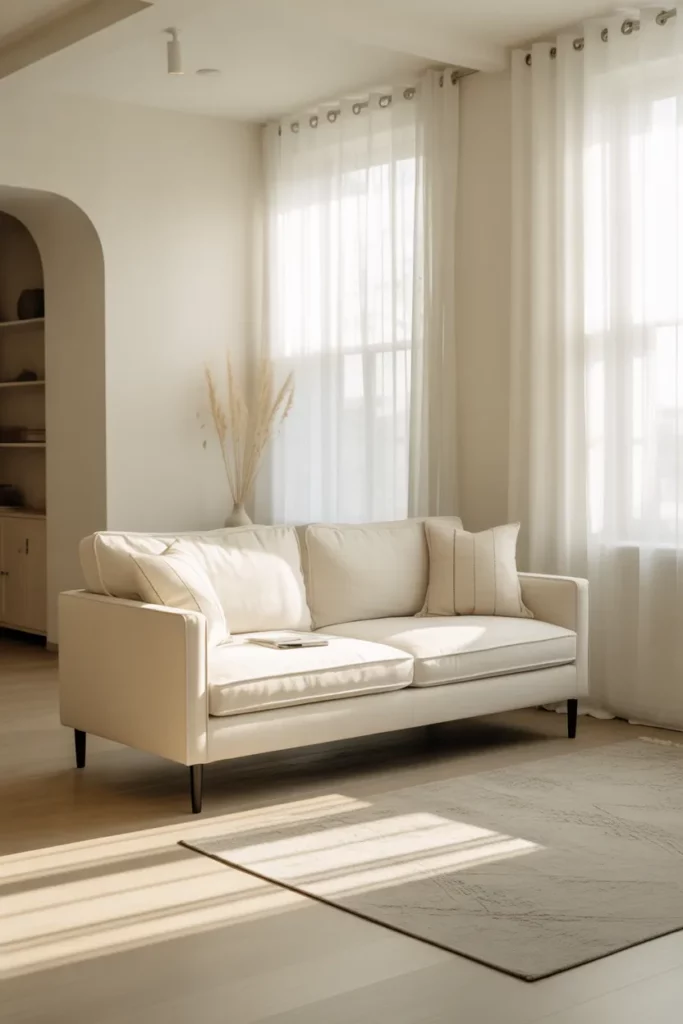 Minimalist White Sofa