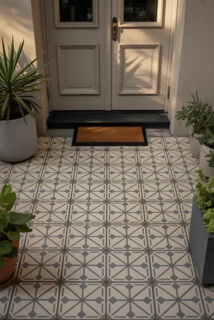 Patterned Tile Entry