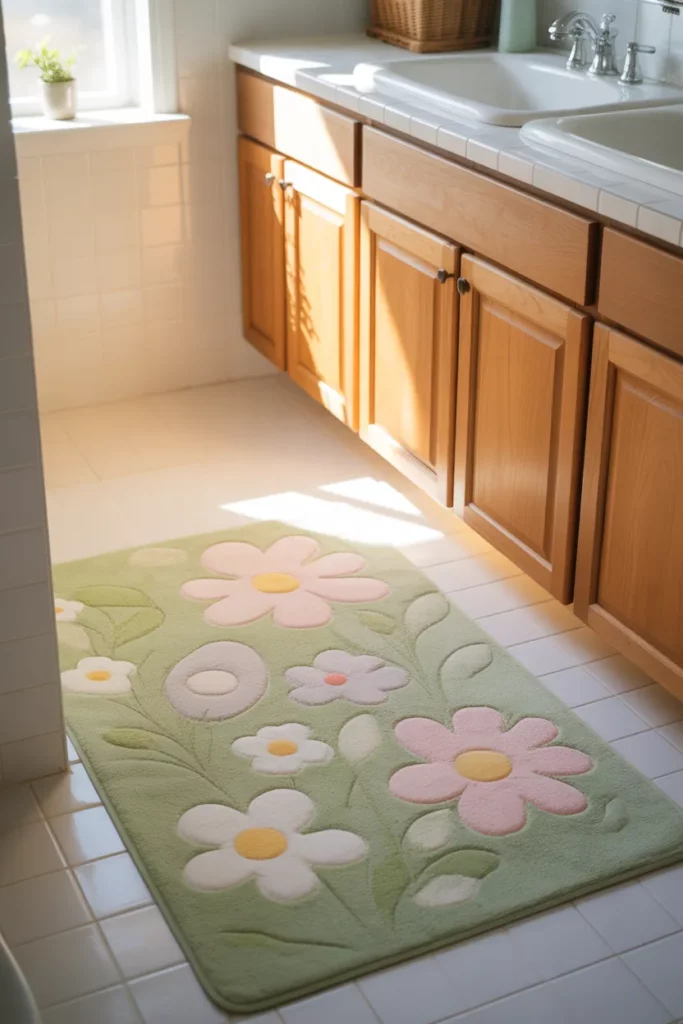 Spring-Themed Bath Mat