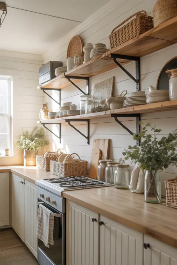 Vintage Wood Shelving