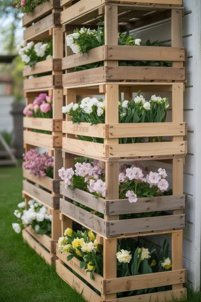 Wooden Crate Planters
